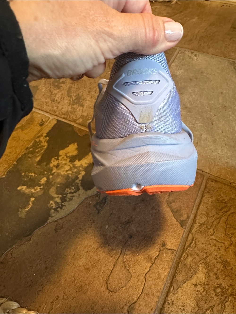 Brooks Ghost 17 Women's Lavender Running Sneakers with Orange Accents - Picture 4 of 6